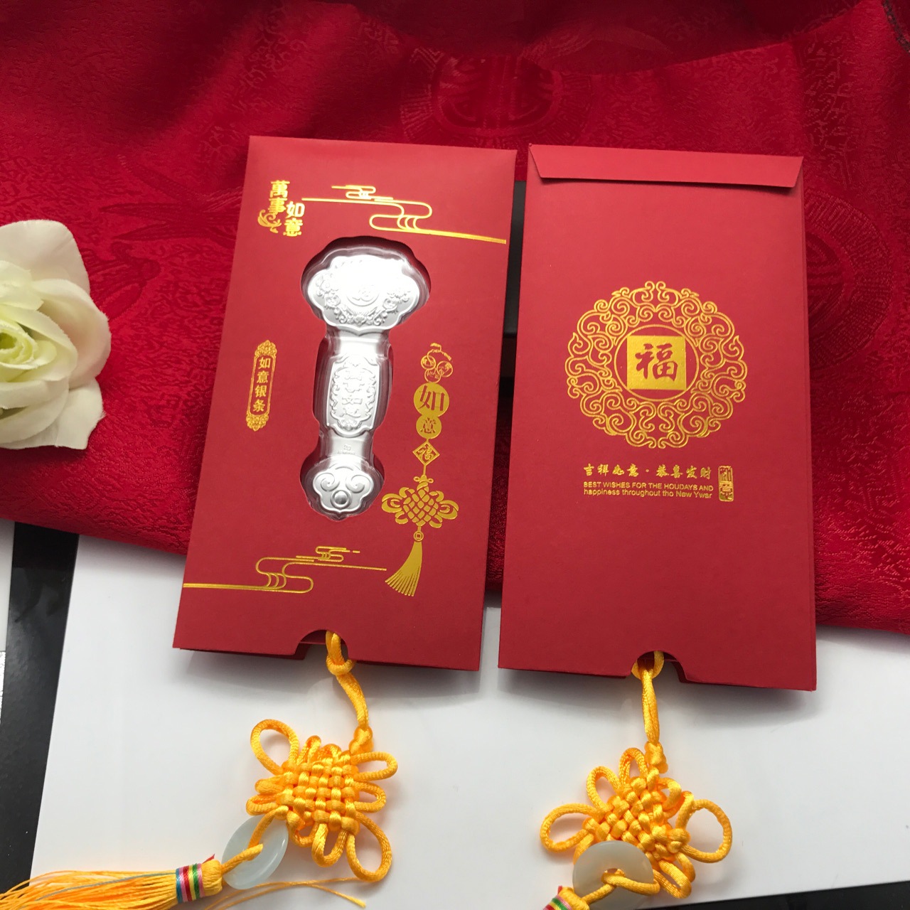 纯银福字红包 2g纯银如意红包Ag999贺岁开门红礼品 会销活动礼品