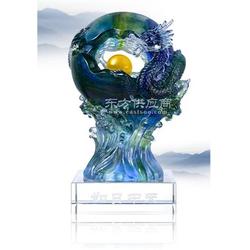 经济独特装饰品 大展宏图 雄鹰万里 琉璃摆件 古法琉璃工艺品 商务会销礼品