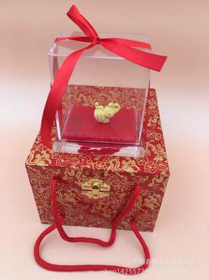 厂家直销zp千足金《1克金福葫芦》纯金摆件 保险礼品 会销礼品